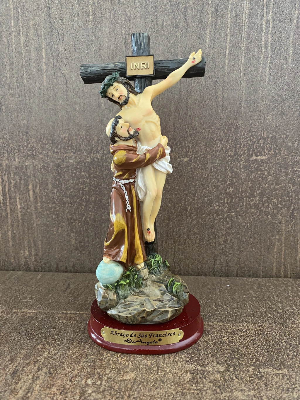 Abraço de Francisco a Jesus Crucificado - 20 cm abraco-sao-francisco-jesus-crucificado-20-cm