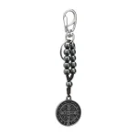 Chaveiro Dezena Hematita - Com Medalha de São Bento - Imagem 2