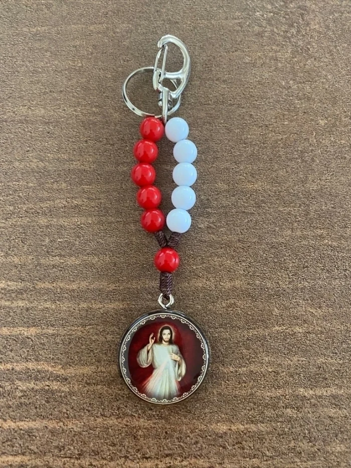 Chaveiro Dezena - Jesus Misericordioso - Imagem 3