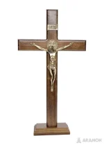 Crucifixo 35 cm - Parede e Mesa - Com Medalha de São Bento - Imagem 4