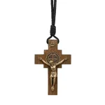Crucifixo com Cordão - Medalha de São Bento - Imagem 2