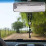 Dezena de carro - São Padre Pio - Preta - Imagem 3