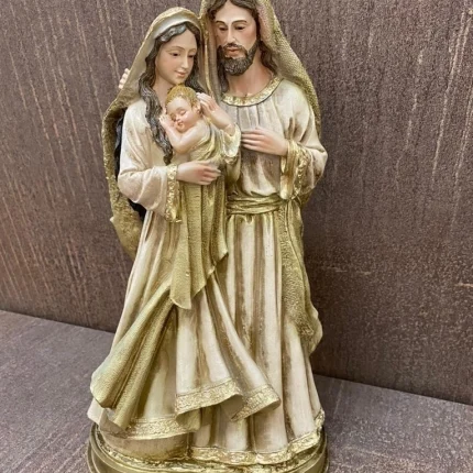 sagrada-familia-envelhecida-dourada-20-cm