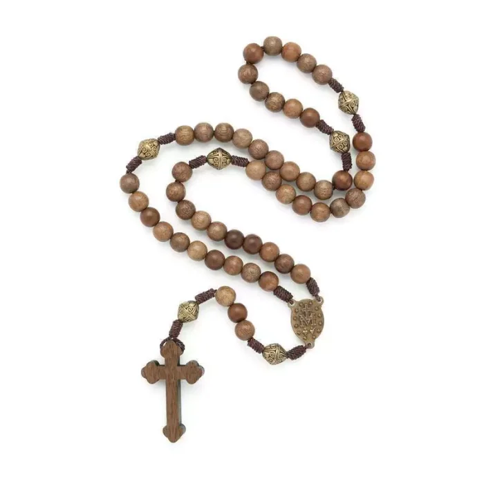 Terço de Madeira com Medalha Milagrosa de Nossa Senhora das Graças - Imagem 2